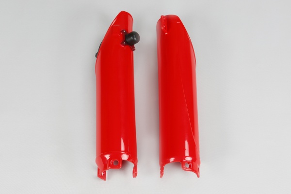 Fork Slider Protector + Quick Starter red for Honda CR 125 R 2T - CR 250 R 2T - CRF 250 R - CRF 450 R